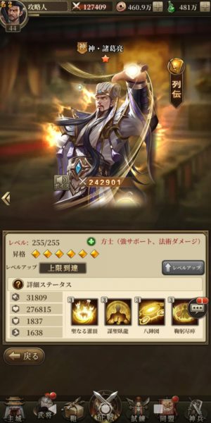 三国武神伝の神・諸葛亮